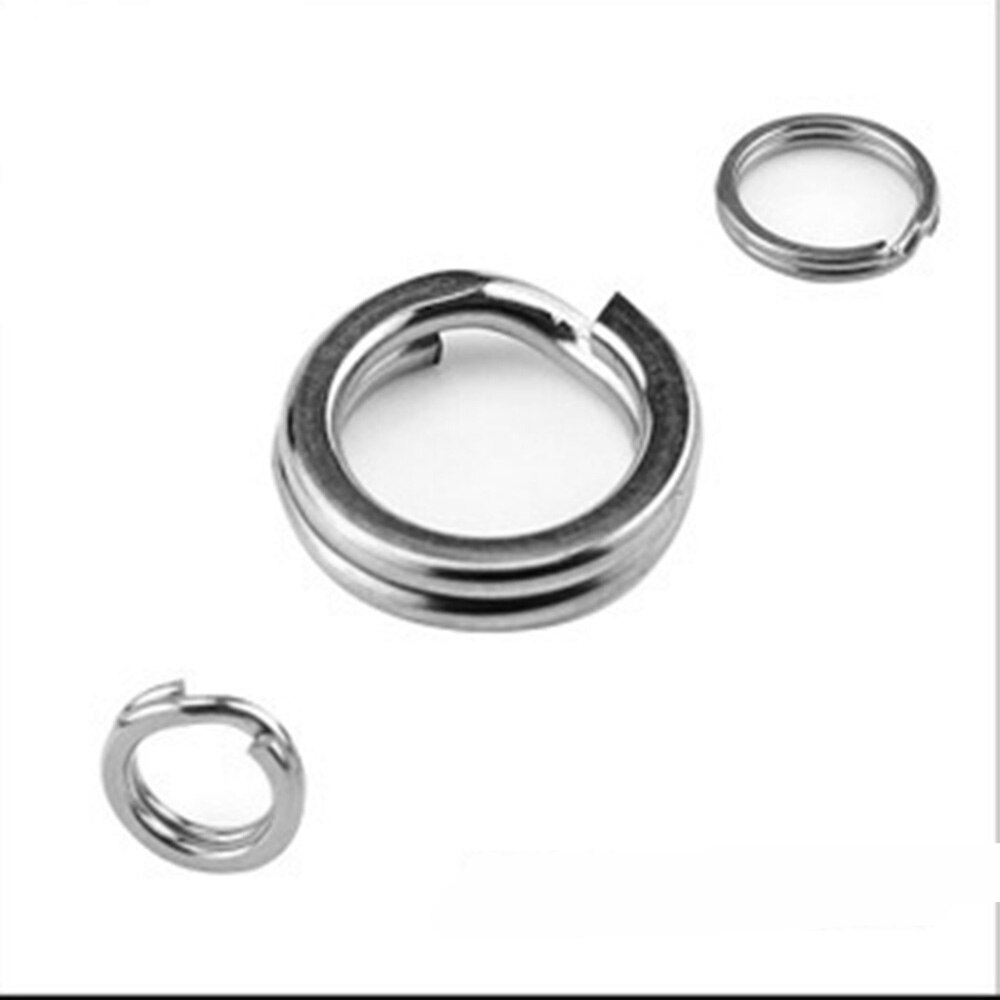20pcs/lot Stainless Steel hook 3 /4 /5 /6 /7 Double Loop Split Tool Split Rings AccessoriesCarp Gear Swivel Lure Baits