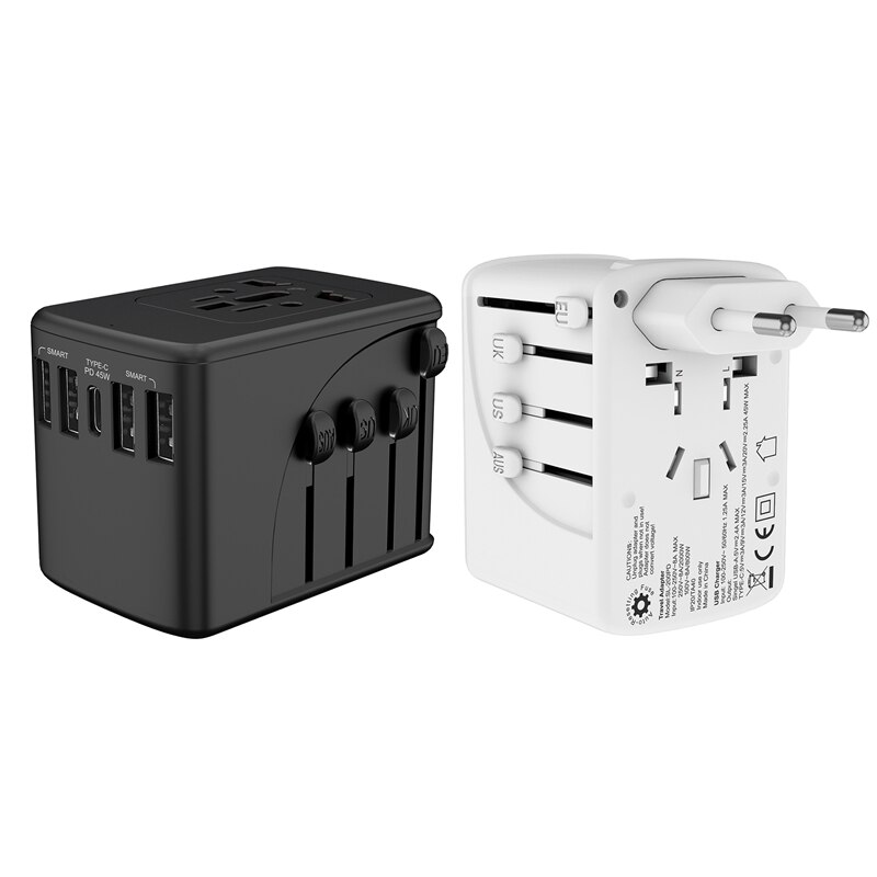 Travel Plug Wereldwijd Universele Adapter Usb Travel Adapter Multifunctionele Oplader PD45W Travel Plug