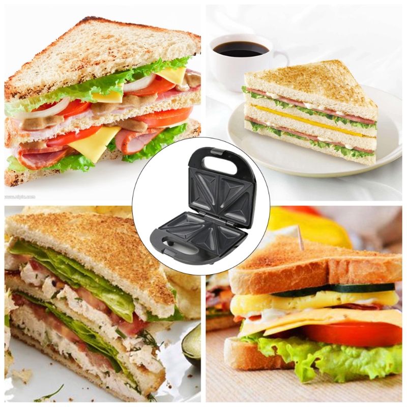 Waffle Maker 750W Mini Household Waffle Sandwich Maker Multifunctional Toaster Breakfast Baking Making Machine,EU Plug