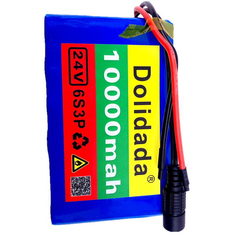 6s3p 24V10Ah 18650 Batterij Lithium Batterij 25.2V 10000Mah Elektrische Fiets Bromfiets/Elektrische/Li Ion Accu met Pack Bms