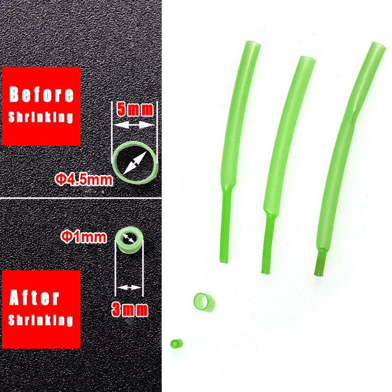 Wifreo 1/2/4Pack Glowing Hook Shrink Tube For Saltwater Fishing Rig Lure Trolling Assist Hook DIY Shark Rig Accessory Materials