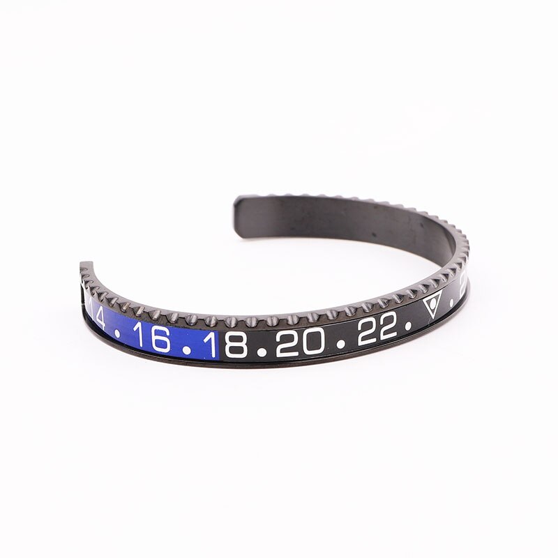 Bracciale rigido da uomo in acciaio inossidabile 316L con numeri di velocità in acciaio inossidabile 316L: 16