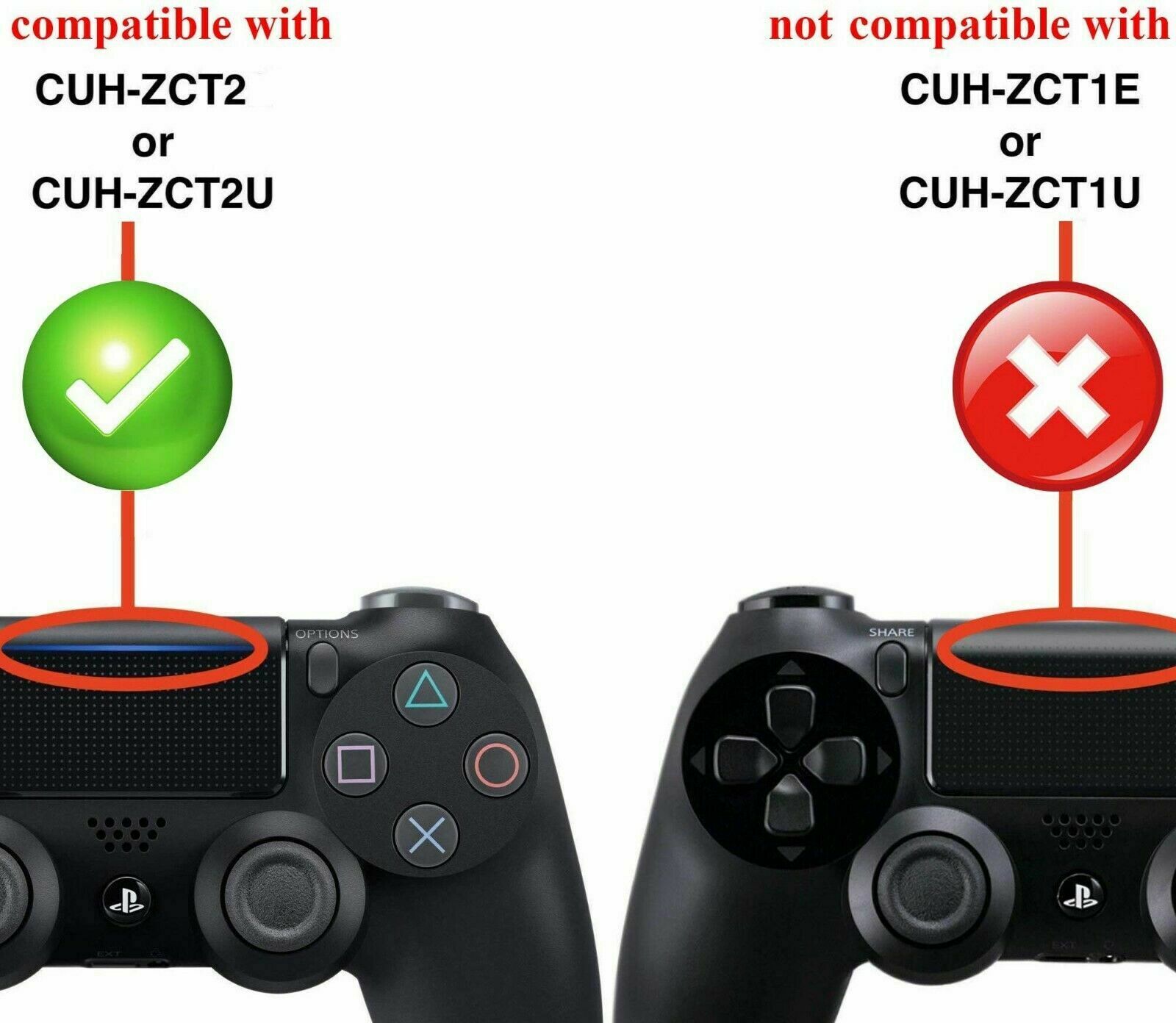 2x Battery Pack Replacement for Sony PS4 Pro Slim Bluetooth Dual Shock Controller Second Generation CUH-ZCT2 or CUH-ZCT2U