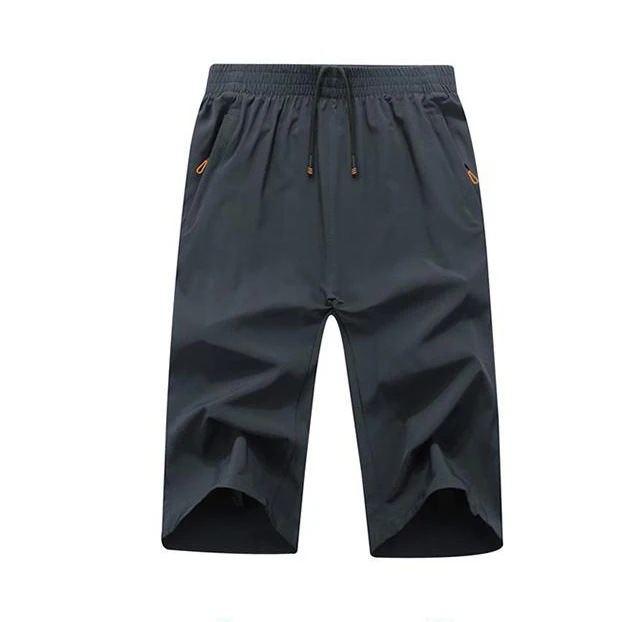 Short de sport trois quarts décontracté pour homme, pantalon de survêtement d'été, pantalon de gym, grande taille, 3XL-9XL, 3/4: 6XL / Bleu