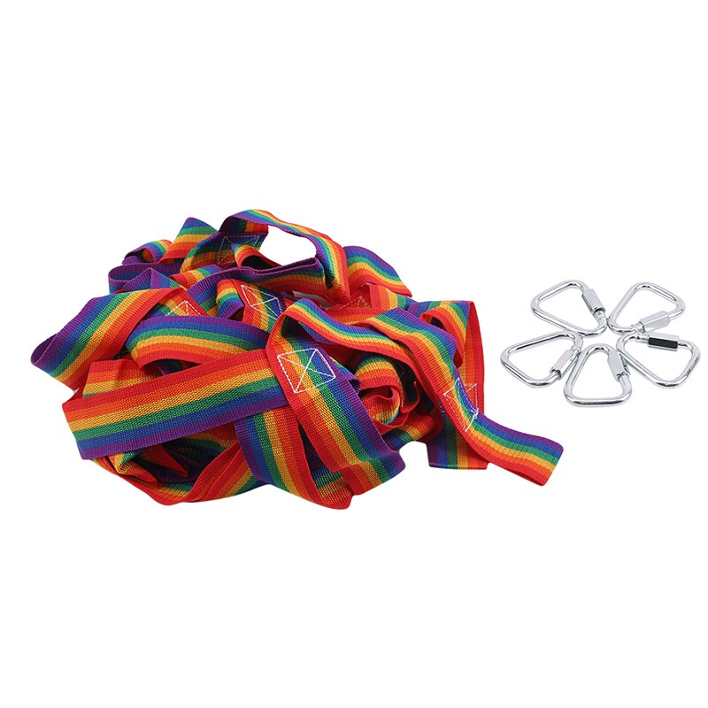 Outdoor Rainbow Ribbon Network Physical Training Climbing Net Children's Athletics Climbing Net For Daily Sports Entertainment: Default Title