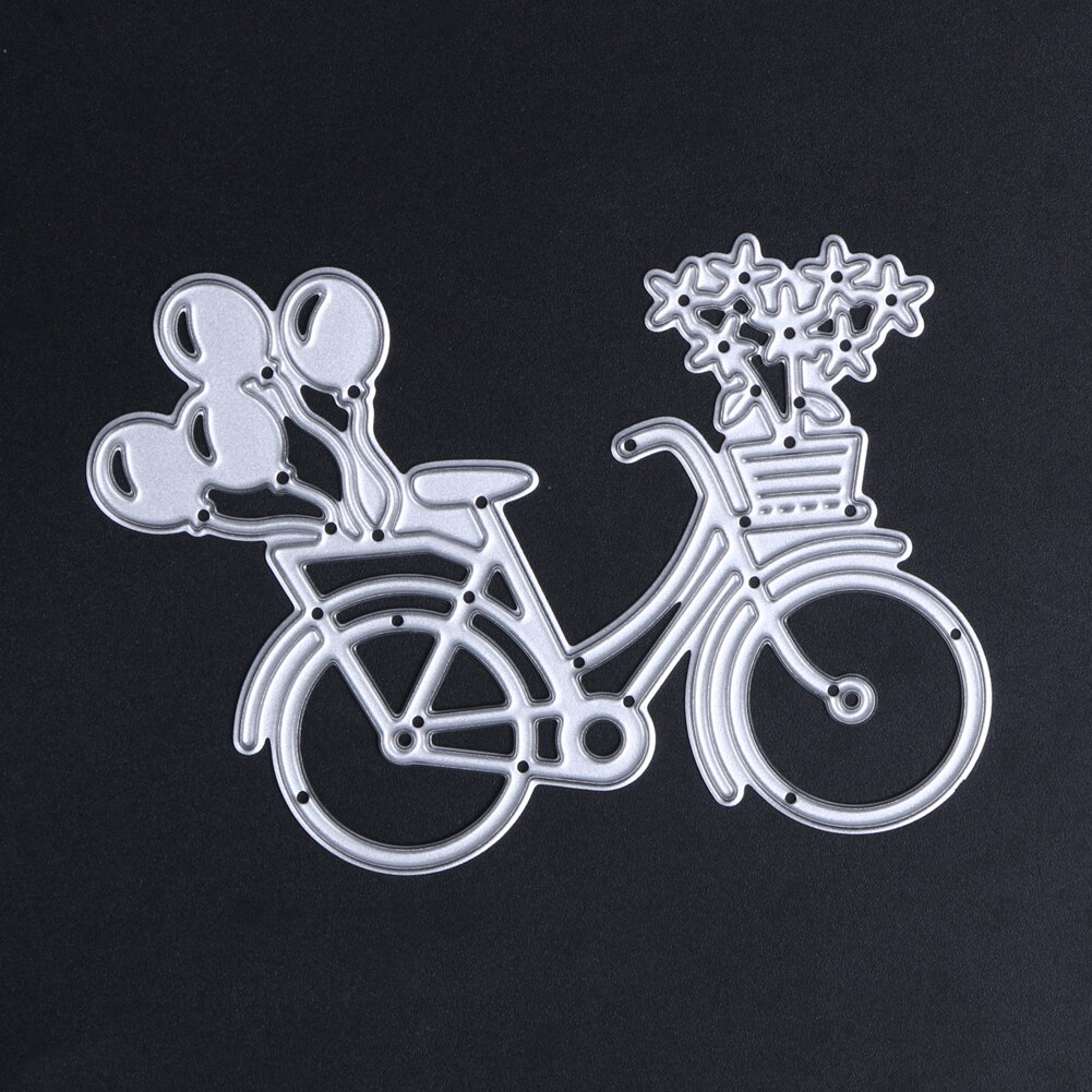 Diy dejlig cykel cykel metal skære dies stencil til scrapbog papir