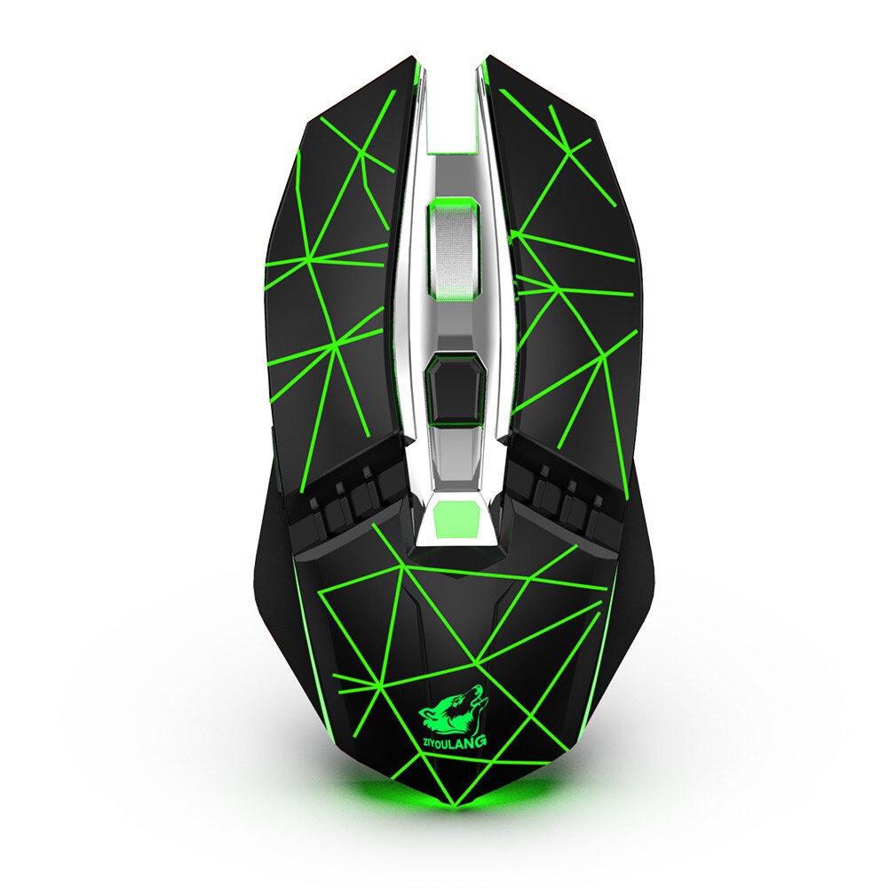 Rechargeable gaming mouse X5 wireless silent LED backlit USB optical ergonomic mouse The sense of technology is born for games: C
