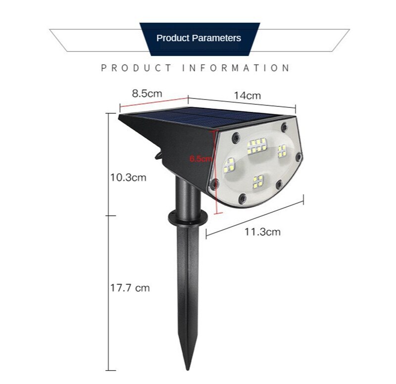 Lampa słoneczna doprowadziło zewnętrzna lampa solarna pejzaż z ogrodem lampa trawnikowa IP65 zasilana energią słoneczną 2 w 1 bezprzewodowa dekoracja ścienna oświetlenie 20 diod doprowadziło