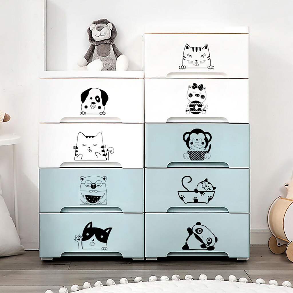 Cute Cat Wall Stickers Light Switch Decor Decals Art Mural Baby Nursery Room Sticker PVC Wallpaper for Living Room