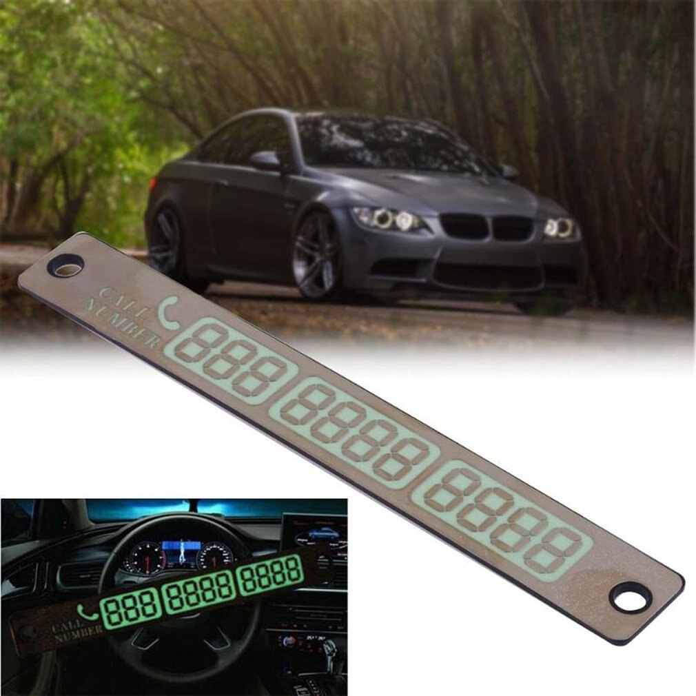 Luminous Parking Card, Car, , Temporary Mobile Phone Number Card, Mobile Phone Number Card Message