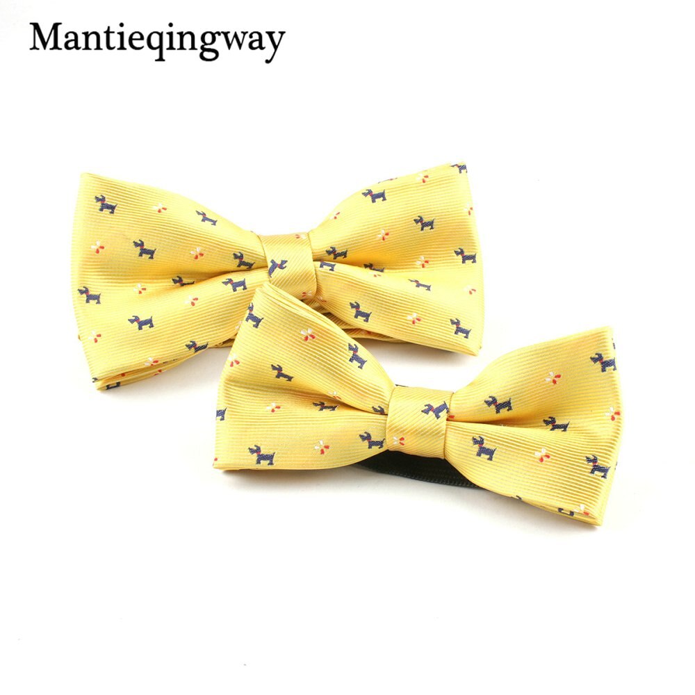Poliéster adultos niños arco juegos de lazos para hombres animales patrón pajarita para niños camisas de boda Bowknot Cravats