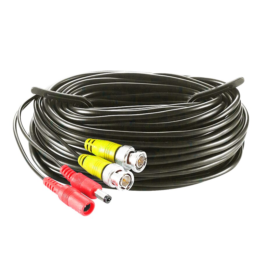 Kpay Camera Cable BNC + DC 2 in 1 Connector Plug for CCTV Security Monitor Video DVR Coaxial 50m/40m/30m/25m/20m/15m/10m/5m