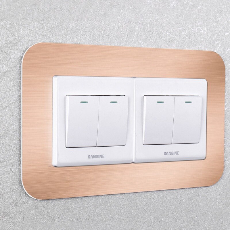 Prosta anty-brudna klamra typu nieprzylepna akrylowa naklejka strąk włącznik ochronny robić domu salon pyłoszczelna ochronna: Double8.6x17.3cm / przezroczysty