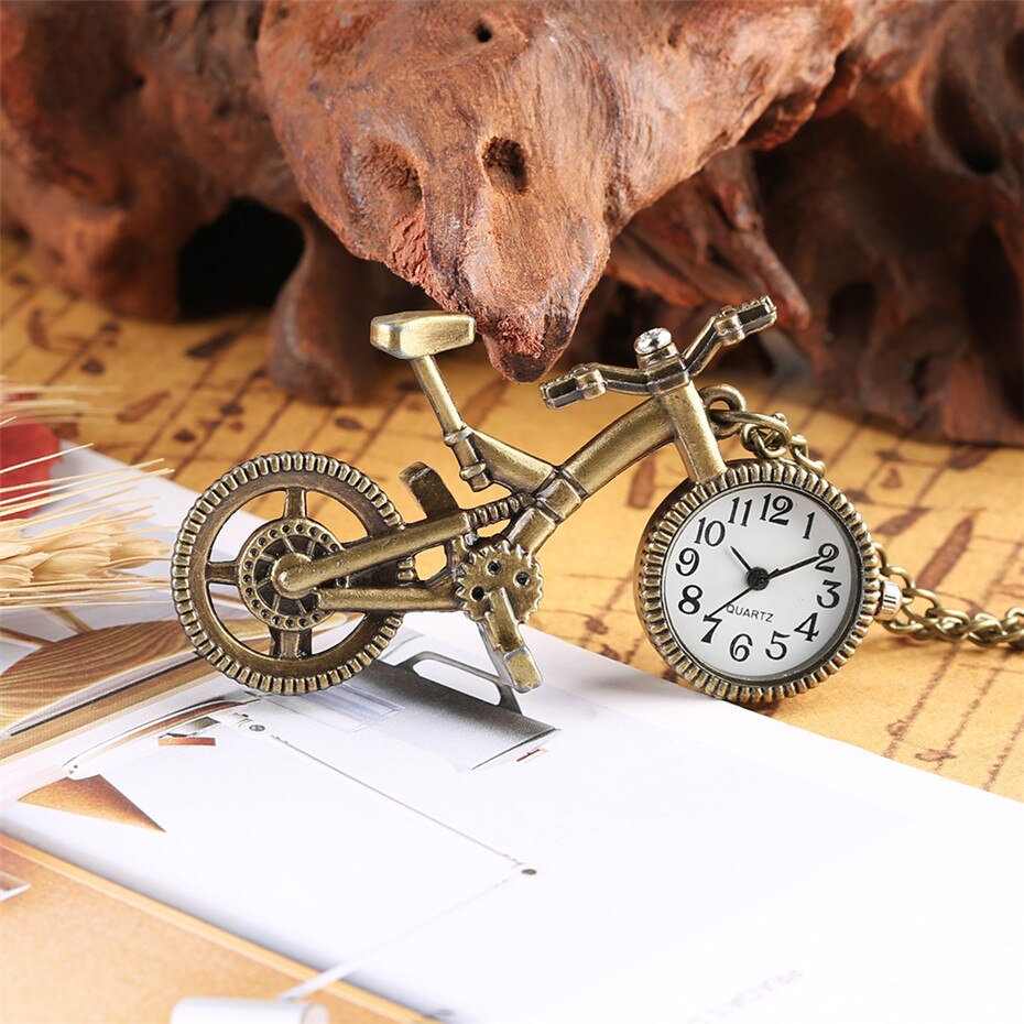 Coole motorfietsvormige quartz zakhorloge unieke ketting hanger klok beste verjaardag voor kinderen jongens