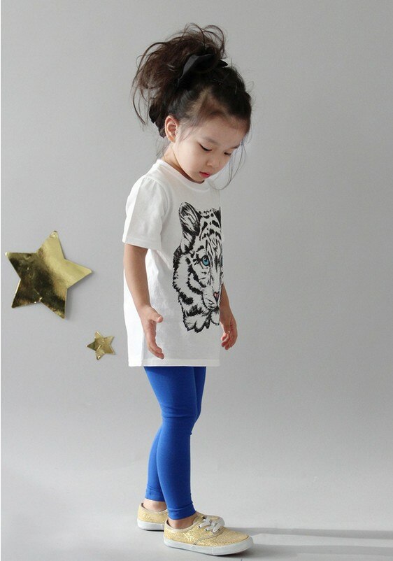 Meisjes tops zomer 100%  cartoon babykleding tijger kinderen menino korte mouwen t-shirts kinderen t-shirts baby meisjes/jongens t-shirt