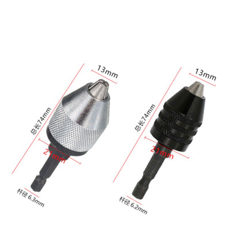 Universal Drill Chuck Adapter Convertor Keyless Shaft Chuck Clamp 0.3-6.5mm Electric Motor Shaft Mini Chuck Fixture