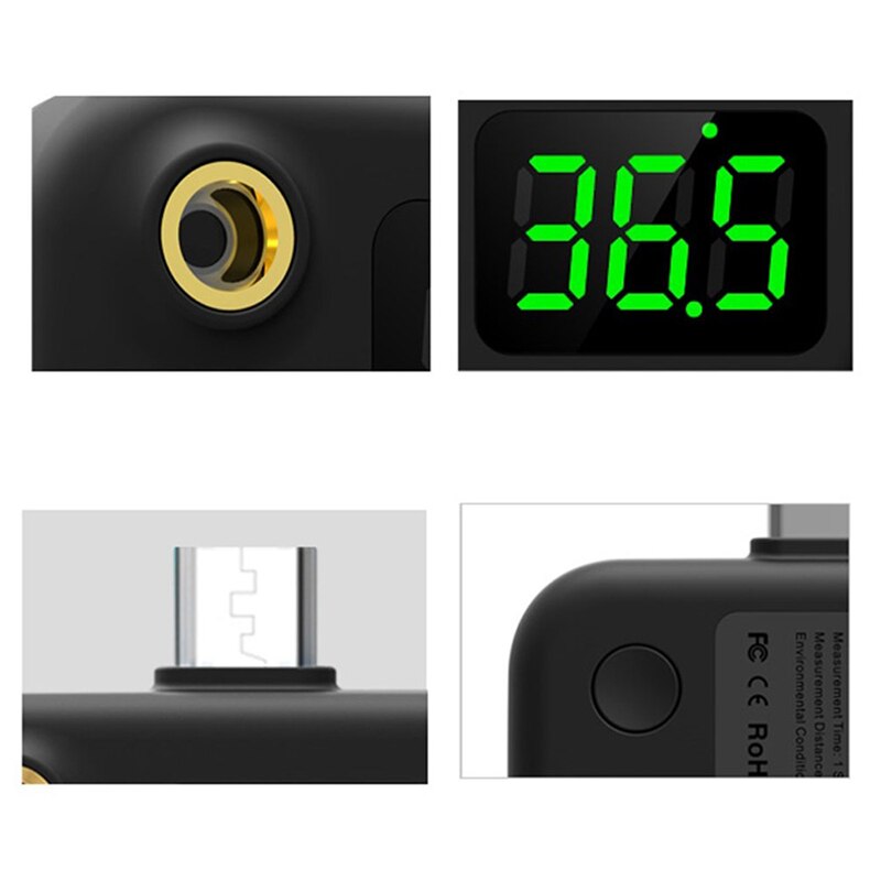 Digital termometer panne øre berøringsfri kropp termometer infrarød lcd voksen kropp feber ir barn mobiltelefon termometer
