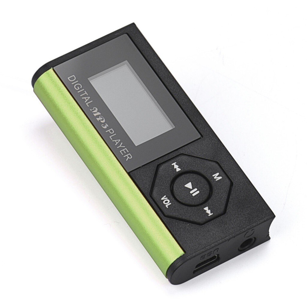 4Colors Universal USB MP3 Player with Digital LCD Screen Plug-in Digital Radio Player Mini Sport MP3 Player: GN