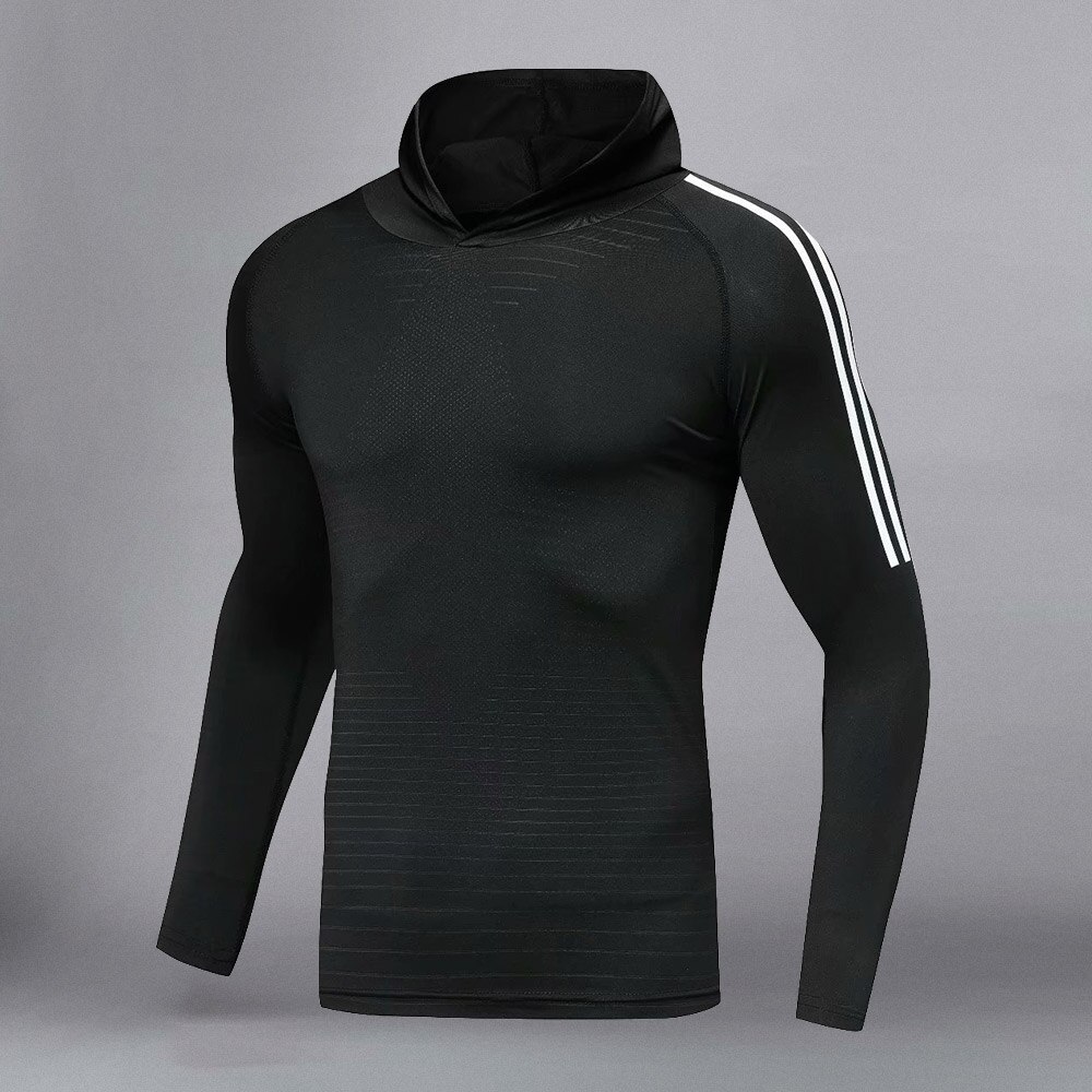 T-shirt running men's sports shirt long sleeve top: JJ53-02 / M