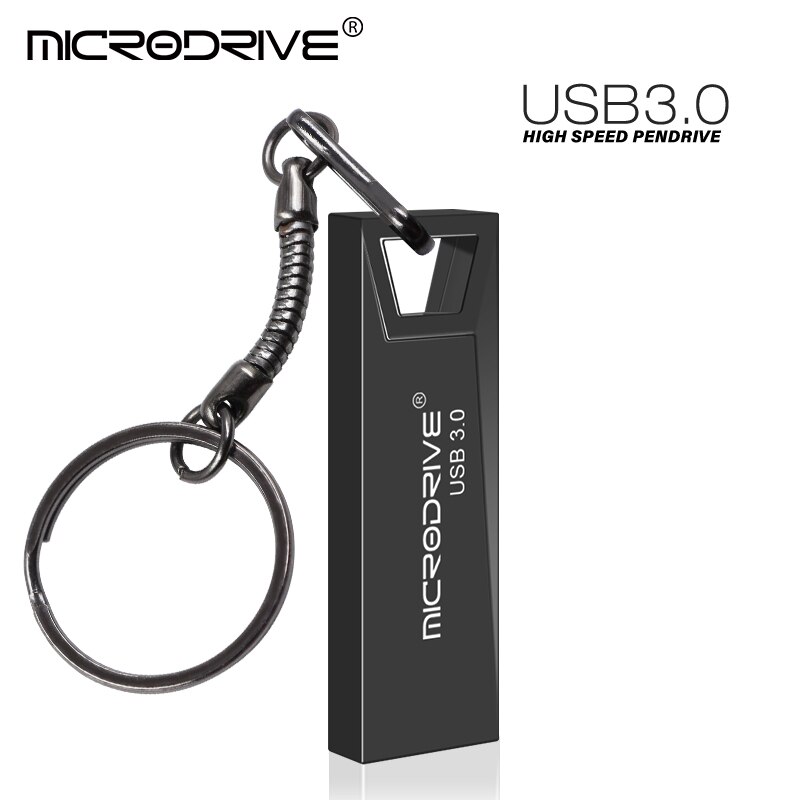 USB 3,0 Metall-Stick 64GB/32GB/16GB Wasserdichte USB-Stick USB Memory Stick 3,0 USB Disk USB-Speicher Geräte: 256GB / Black