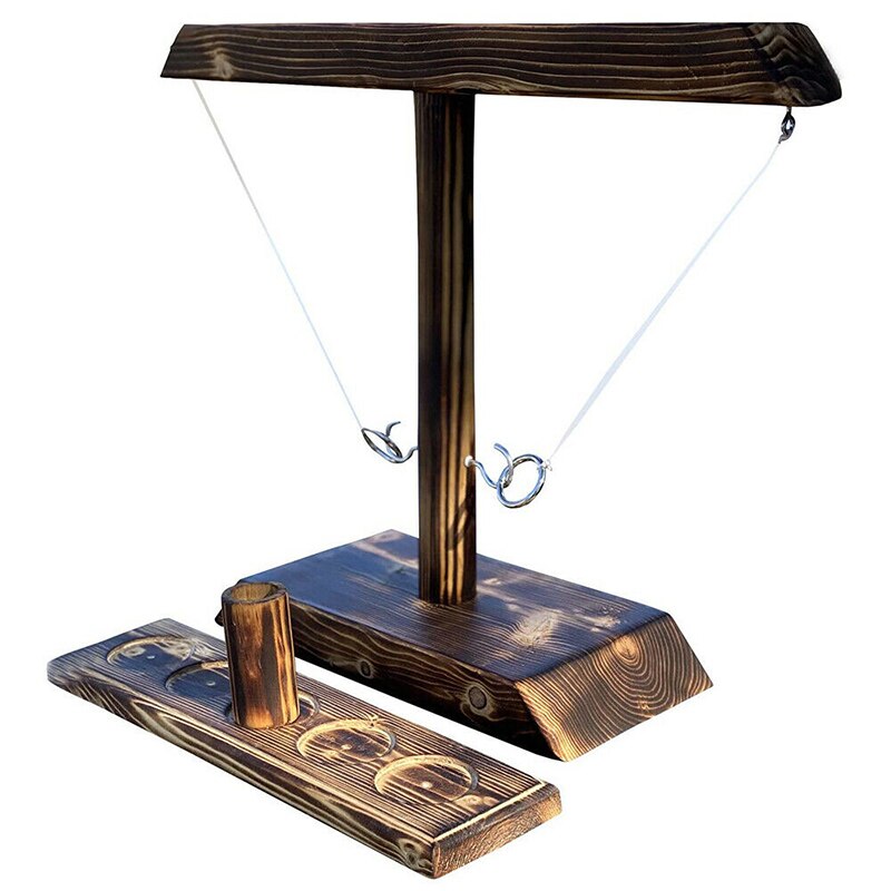 Houten Haak En Ring Diner Tafel Toss Battle Game Voor Volwassenen Drinken Games Houten Gooien Ring Speelgoed Set