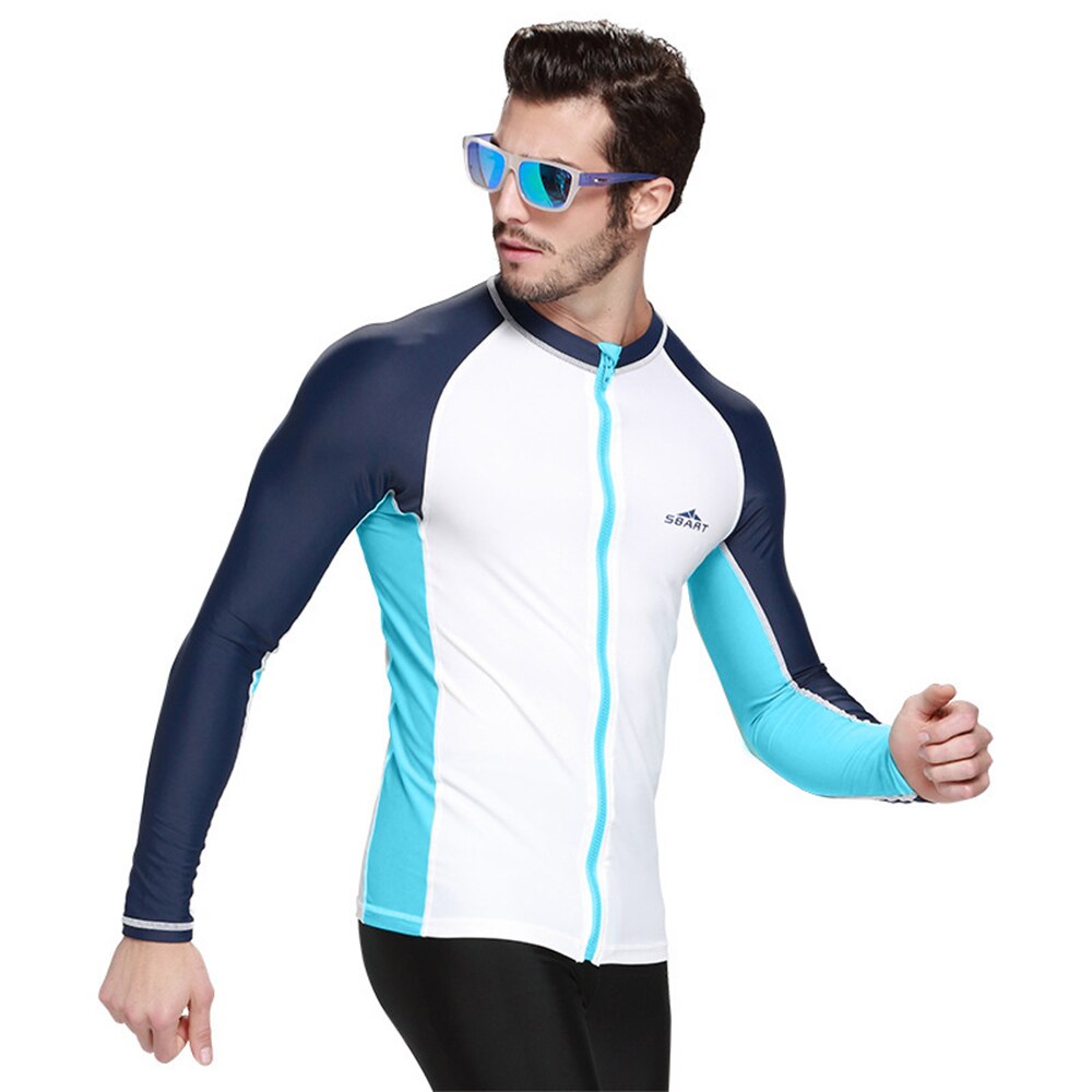 SBART-ropa de protección solar para hombre y mujer, chaqueta de manga larga para surf, esnórquel, natación, protección solar, Top, camisa de sarpullido