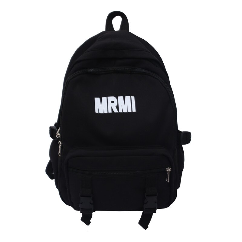 Nylon Rugzak Vrouwen Waterdichte Rugzakken Voor Tieners Meisje Grote Capaciteit Schooltas Preppy Stijl Rugzak Mochila: black