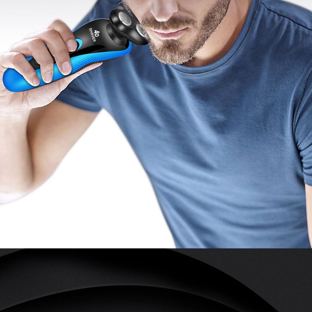 Afeitadora eléctrica multifuncional con carga de barba y lavado, afeitadora rotatoria portátil, cortadora de barba, recién
