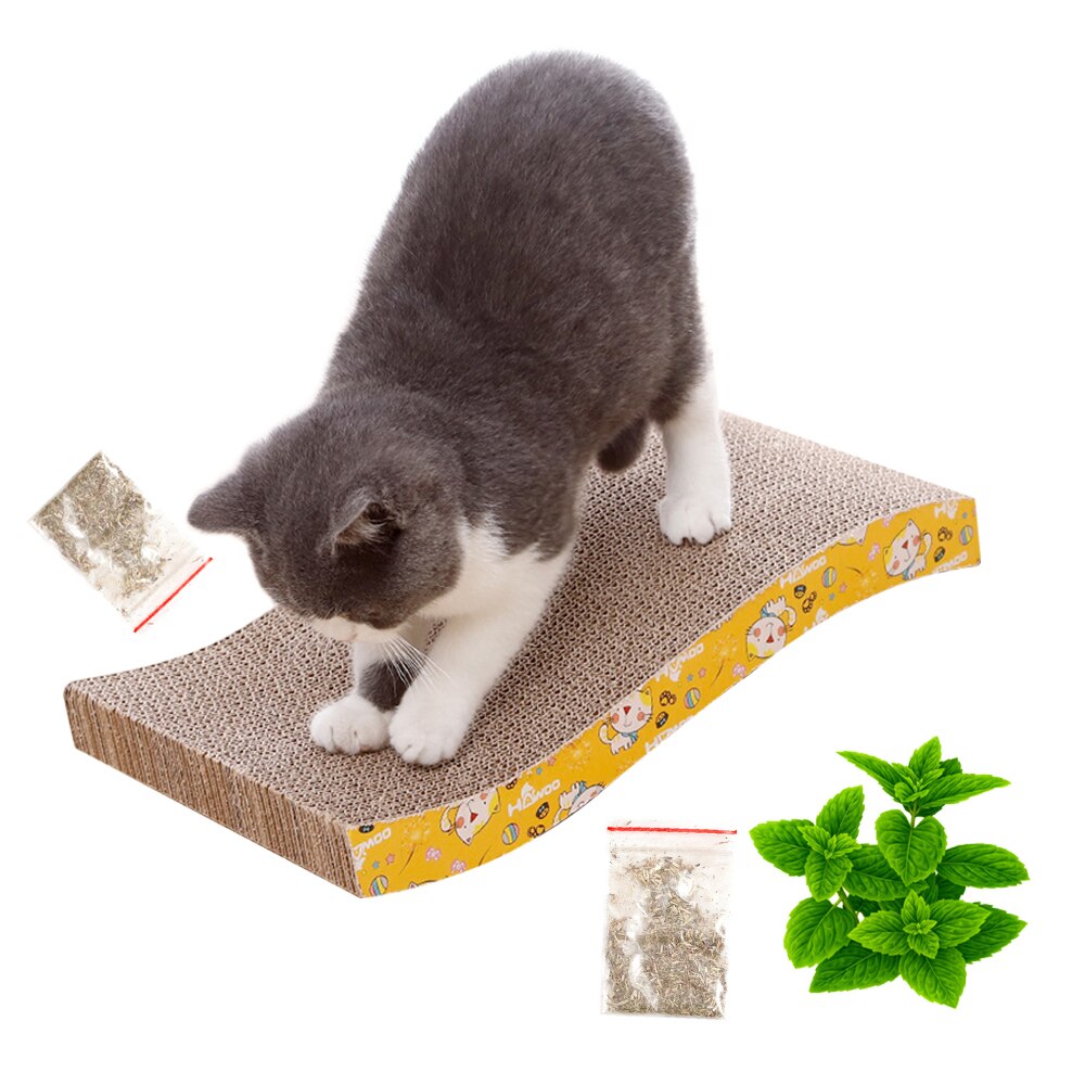 Interactieve Speelgoed Kat Krassen Golfkarton Slijpen Klauw Plaat Kattenkruid Papier Pad Voor Kat Scratchers Katten Speelgoed Schraper Mat 44