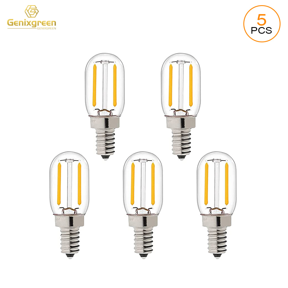 Genixgreen DC AC 12V 24V E14 LED-Birne T22 1W Niederspannungs-Rohrglühlampe E12 Kandelaber LED-Lampe RV Lokomotive Raumbeleuchtung: YELLOW / Blau / PC 1