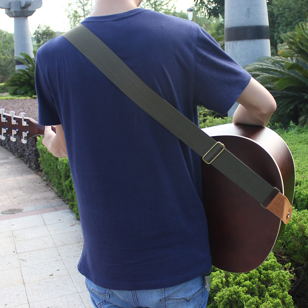 Verstelbare gitaarband Polyester Hoogwaardige bedrukking Etnische stijl Puur katoen Borduurinstrument Gitaaraccessoires