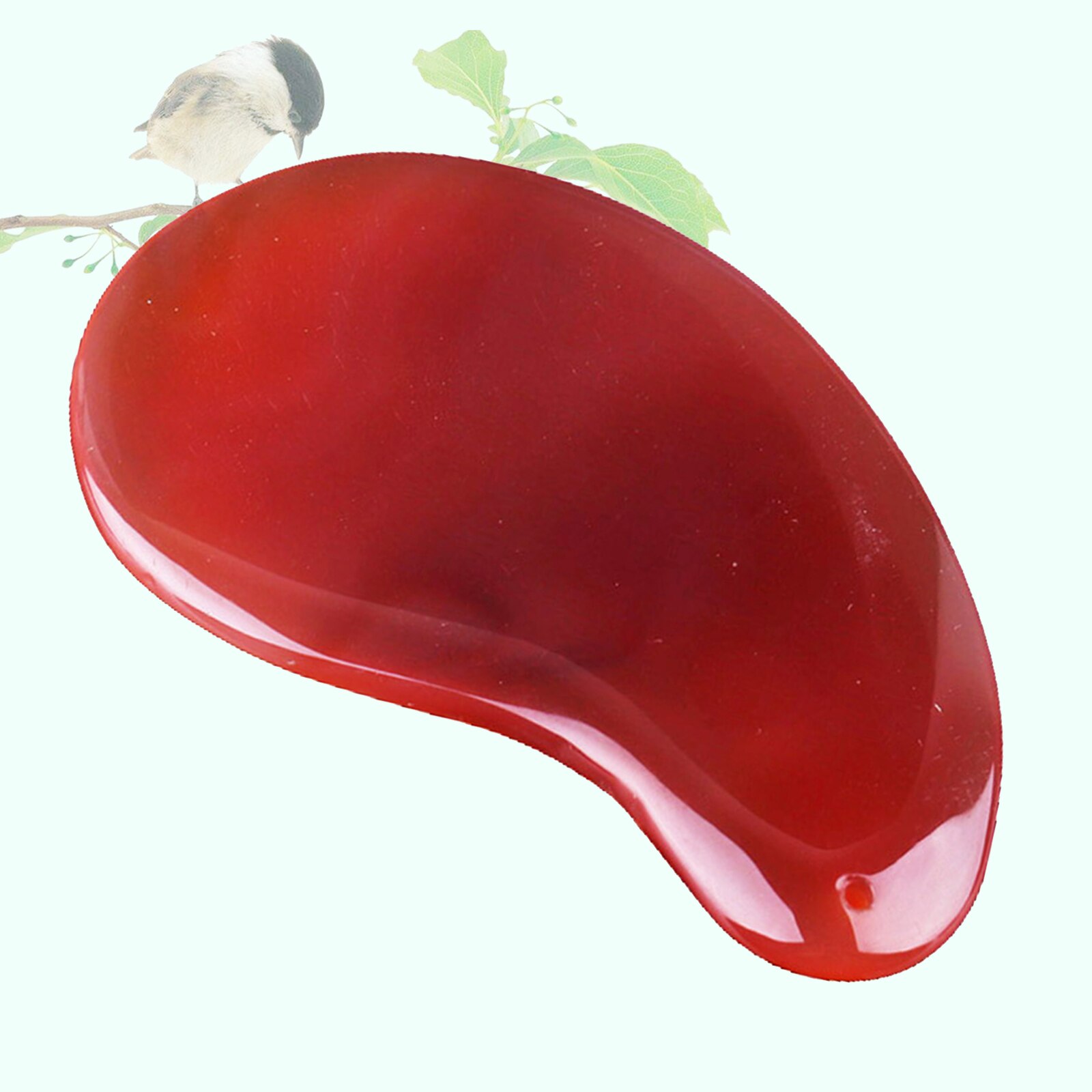 Gua Sha-Rodillo de Jade rojo cornalina crudo, herramienta de masaje de tabla de raspado, herramienta para el cuidado Facial, antienvejecimiento, Gua Sha, herramientas de belleza: Shape 02