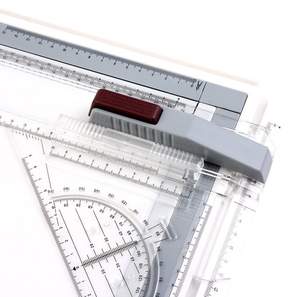 Bærbar  a3 tegnebræt udkast til maleplade med parallelle linealer hjørneclips hovedlås justerbar vinkel kunst tegneværktøj