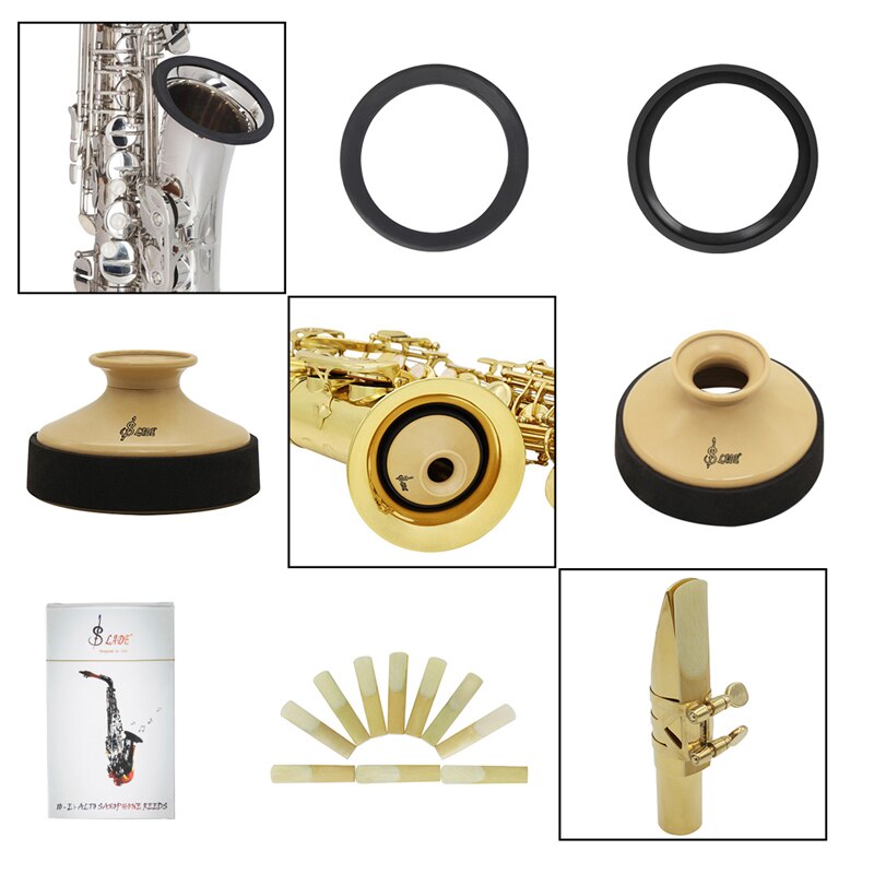 13 pz/impostato anello marmitta per sassofono contralto canna muto impostato silenziatore per principianti accessori per strumenti musicali