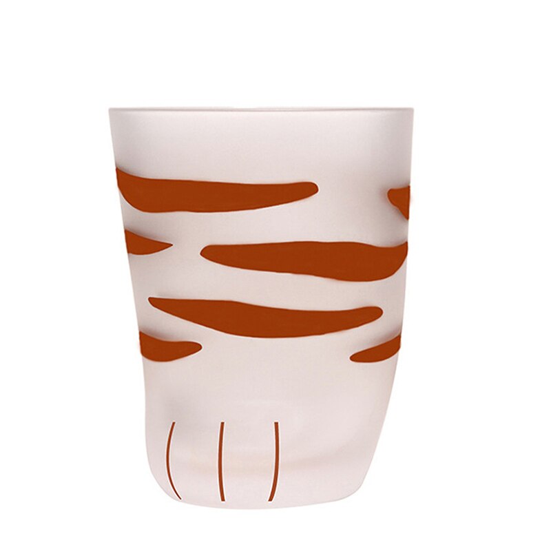 Cat Paws Cups Cute Glass Cats Paws Mug Office Coffee Mug Tumbler Breakfast Milk Porcelain Cup With Cat Spoon 5: B 300ml