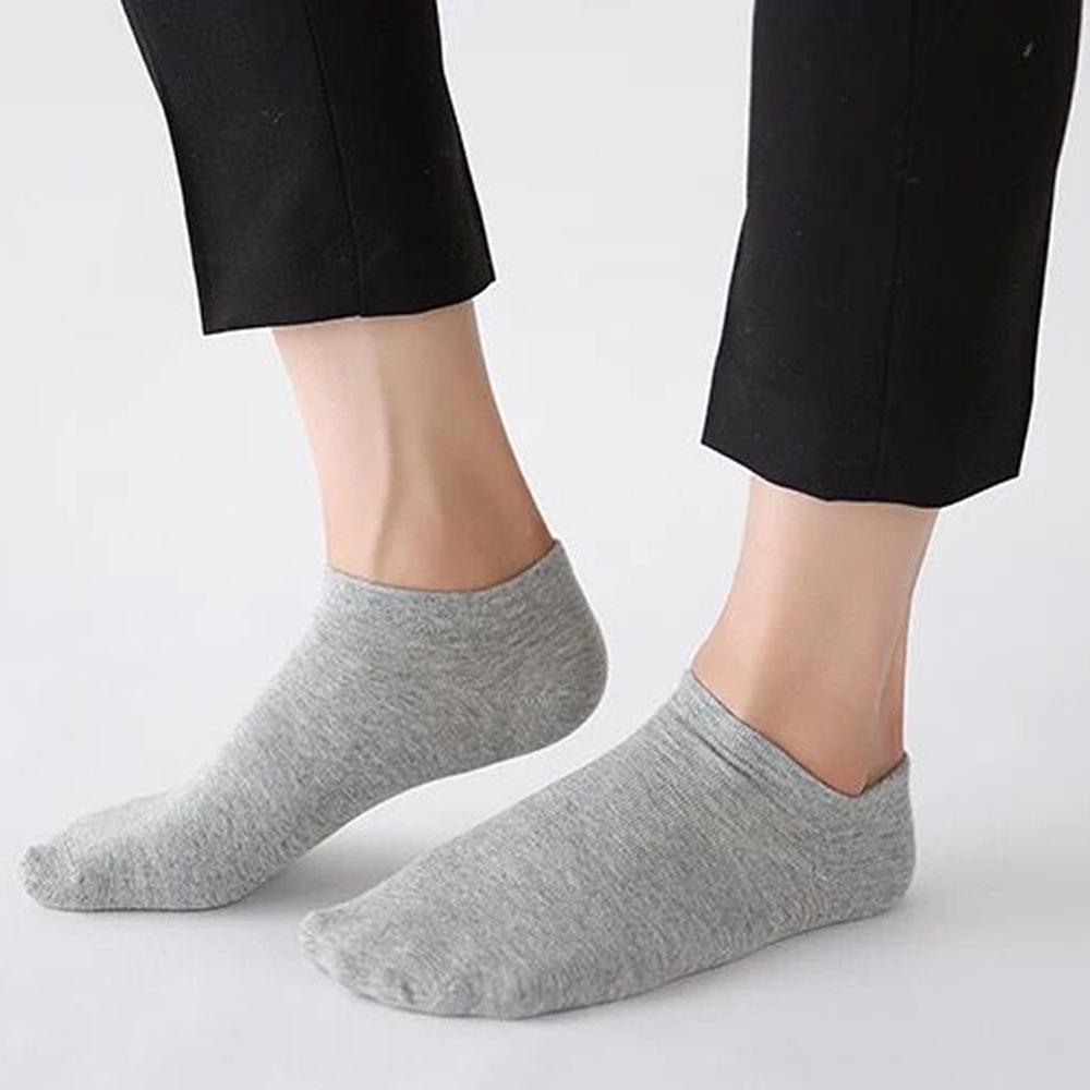 Casual strumpor herr no show strumpor solid bomull utomhus sport strumpor liten fot häl skydd båt strumpor svarta strumpor