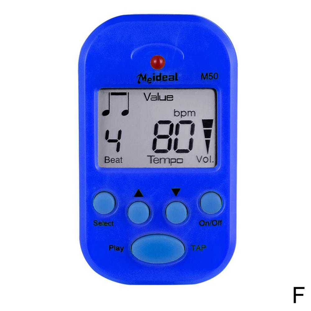 Mini Metronome w/LED Indicator LCD Screen Tuner Clip-on Digital Volume Metronome For Guitar Violin Piano Adjus U4G5: F
