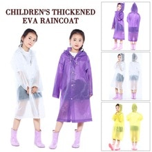 Polychromatic Raincoat Rain Coat Hood Hiking Accessories Adult Raincoat Emergency 2mm Cover Child EVA Outdoor Transparent