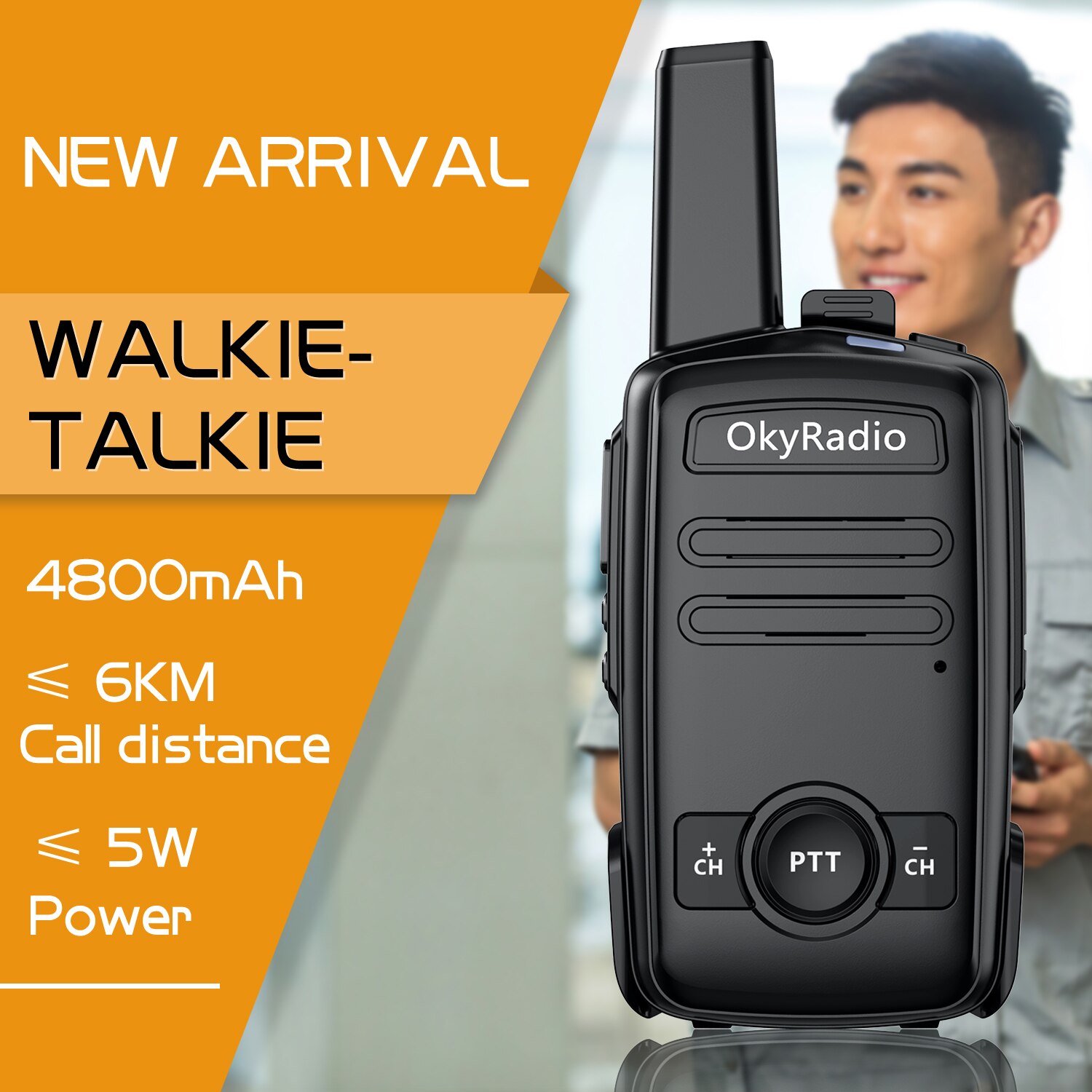 4800Mah Walkie-Talkie Waterdichte Grote Capaciteit Batterij 16 Kanalen Geschikt Ultra Lange Afstand Gebruik Walkie-talkie