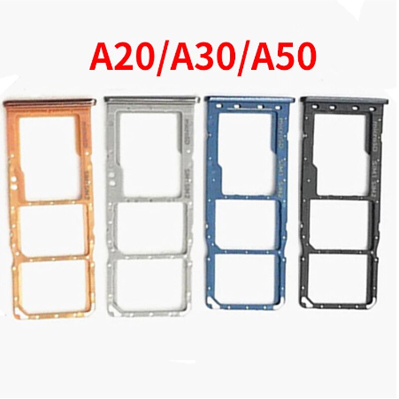 Für Samsung Galaxis A50 A505F Slot Halfter Dual SD SIM Karte Leser Tablett Buchse