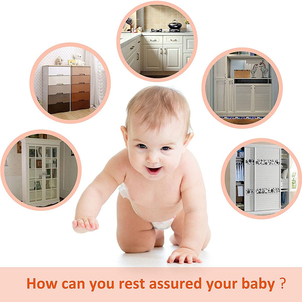 10Pcs Baby Veiligheid Plastic Lock Catch Kinderen Bescherming Koelkast Klink Lock Sluiting Voor Kast, Zwart