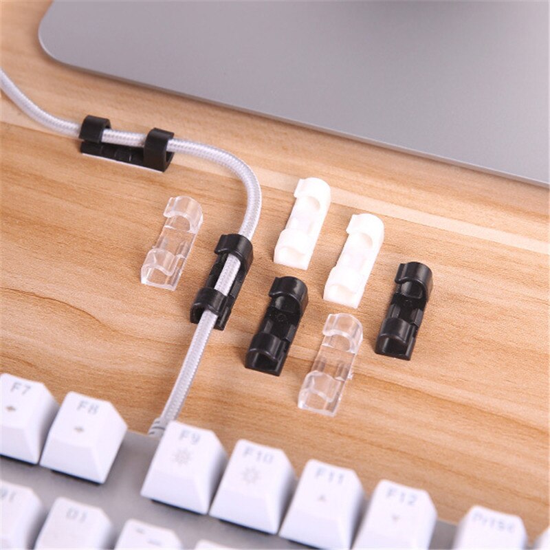 SIANCS 20Stck Fixer Halfter Verwaltung Clip Kabel Wickler Spule Klemme Schutz USB Kabel Krawatten Organizer Draht Kabel