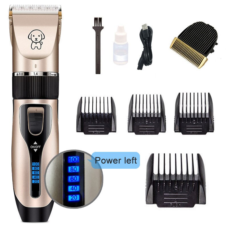 Dog Clipper Dog Hair Clippers Grooming (Pet/Cat/Dog/Rabbit) haircut Trimmer Shaver Set Pets cordless Rechargeable: Power-C