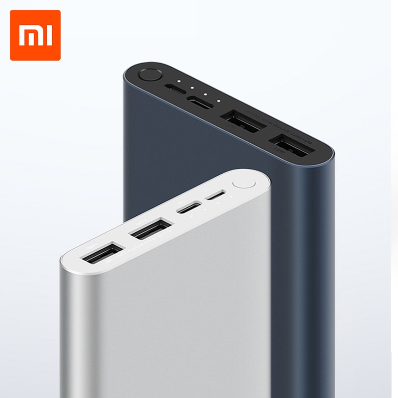 Xiaomi Mi Power Bank 3, batería externa de 10000mAh, Banco de energía de carga rápida de 18W 10000 con USB tipo C para teléfono móvil