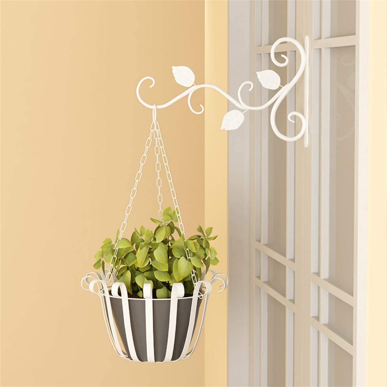1PCS Hanging Plants Bracket Wall Hanging Flower Pot Support Bracket Hook Iron Hanger Plants Holder Balcony Home Decoration