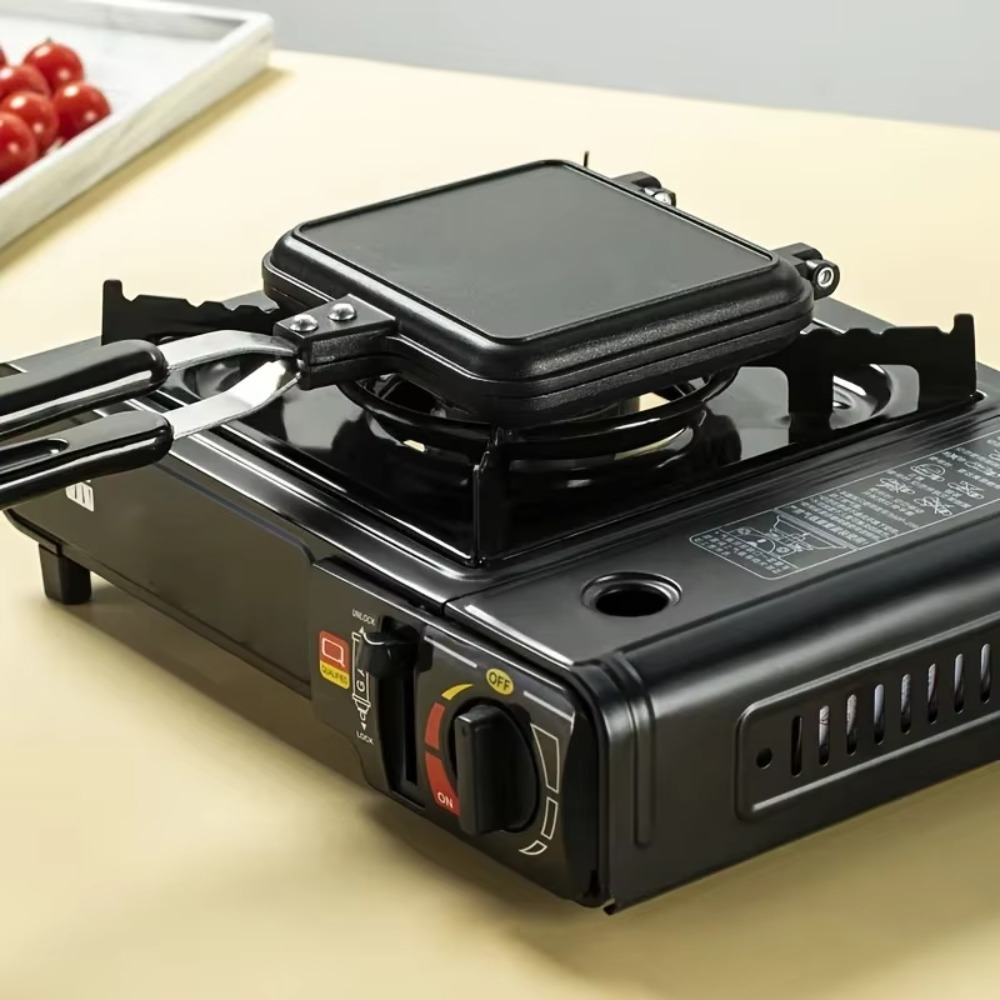 Frühstücksmaschine Antihaft-Sandwichmaker Aluminiumlegierung Abnehmbare Toast-Bratpfanne Doppelseitige Omelettepfanne für Imbissstände