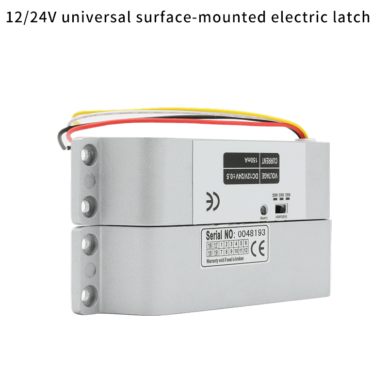 Pestillo eléctrico exposto de 12V o 24V, puerta de madera, puerta de hierro, puerta contra incendios, ajuste de retardo, cerradura de Control eléctrico de Control de acceso: Default Title