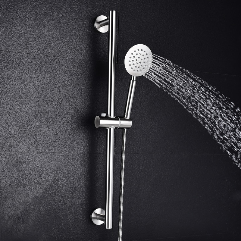Badeværelse glidende brusebad justerbar højde moderne stil multifunktions børstet håndholdt brusersæt
