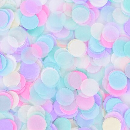 10g/pack 2.5cm Round Tissue Paper Confetti Mix Color For Birthday Party Wedding Decoration Clear Bubble Balloons Filler Confetti: 21