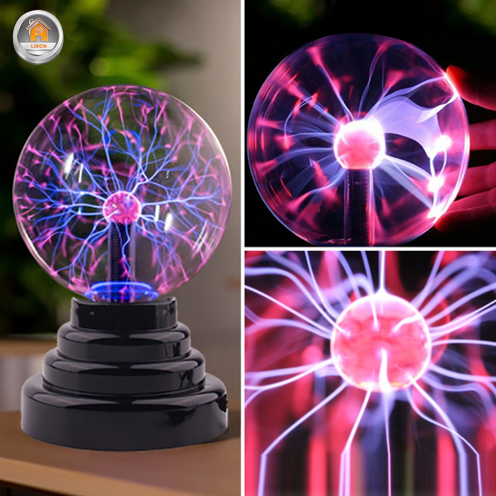 Plasma Ball Light Novelty RGB Night Light Touch Sound Sensitive Electrostatic Flashing Ball Magic Lamp Kids Home Decoration